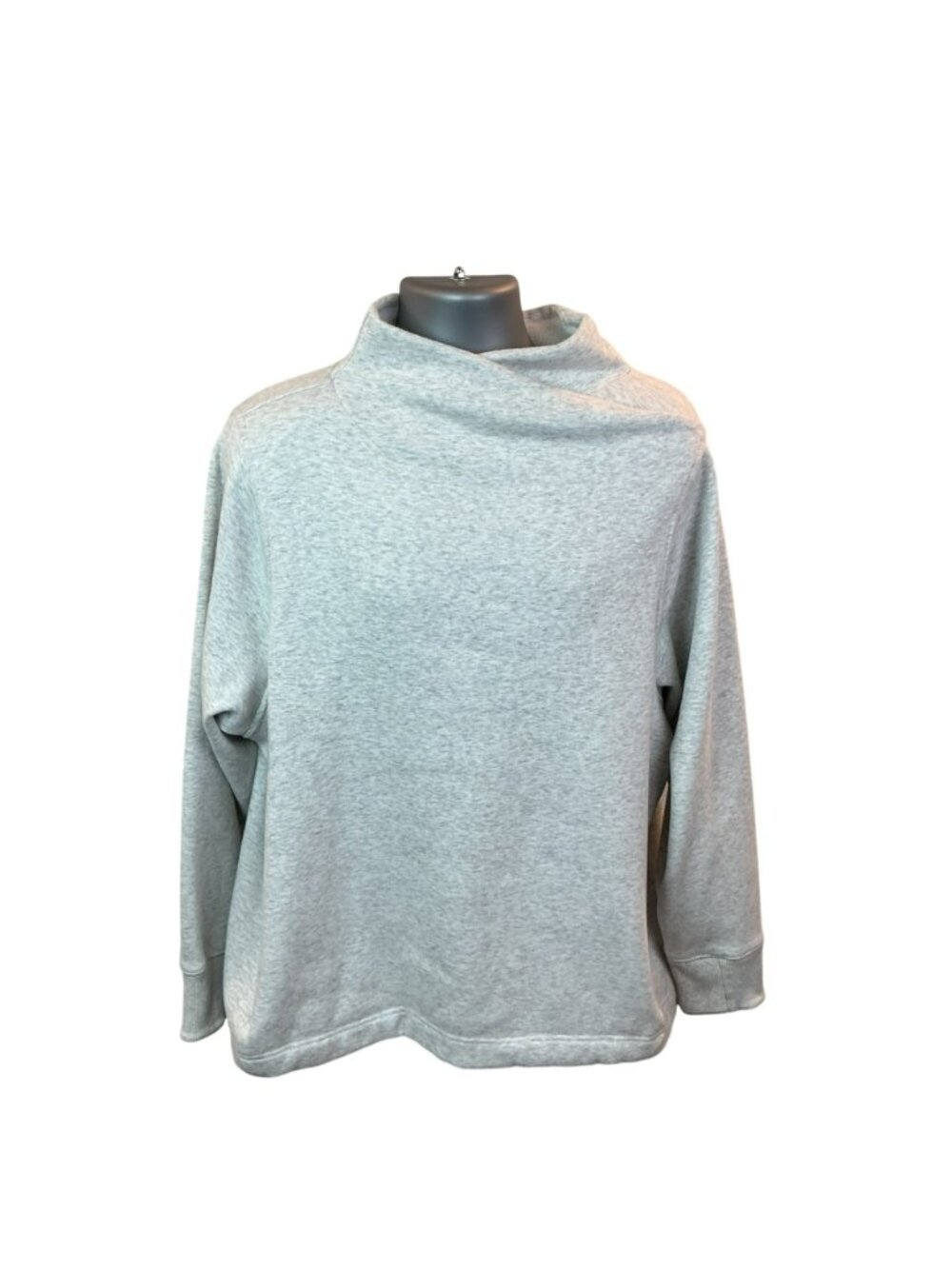 Athleta Cozy Karma II Sweatshirt Womens 2X Gray Long Sleeve Funnel Neck Lounge T - Picture 8 of 10